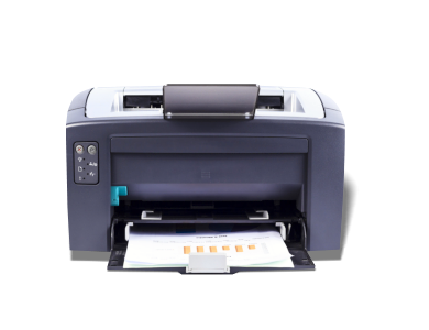 Printer with printed papers